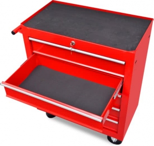Gereedschapswagen 5 laden Rood